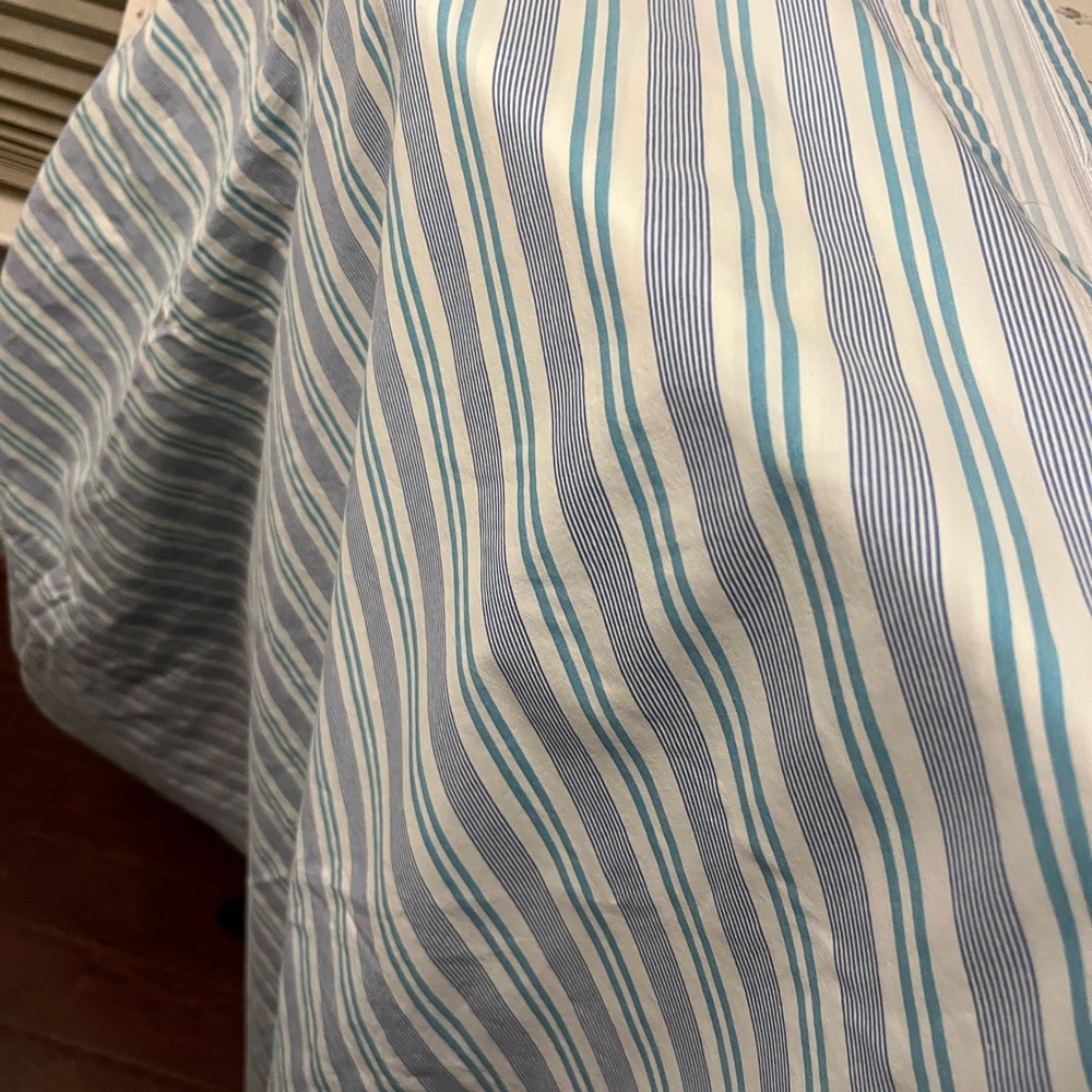 LRL Striped Blue and White Full size Bedding Set - Picture 15 of 16
